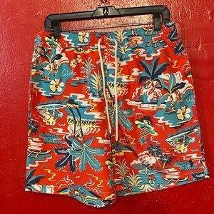 Polo Ralph Lauren Swimwear Trunks Men's L  Hawaiian Beach Sea Life